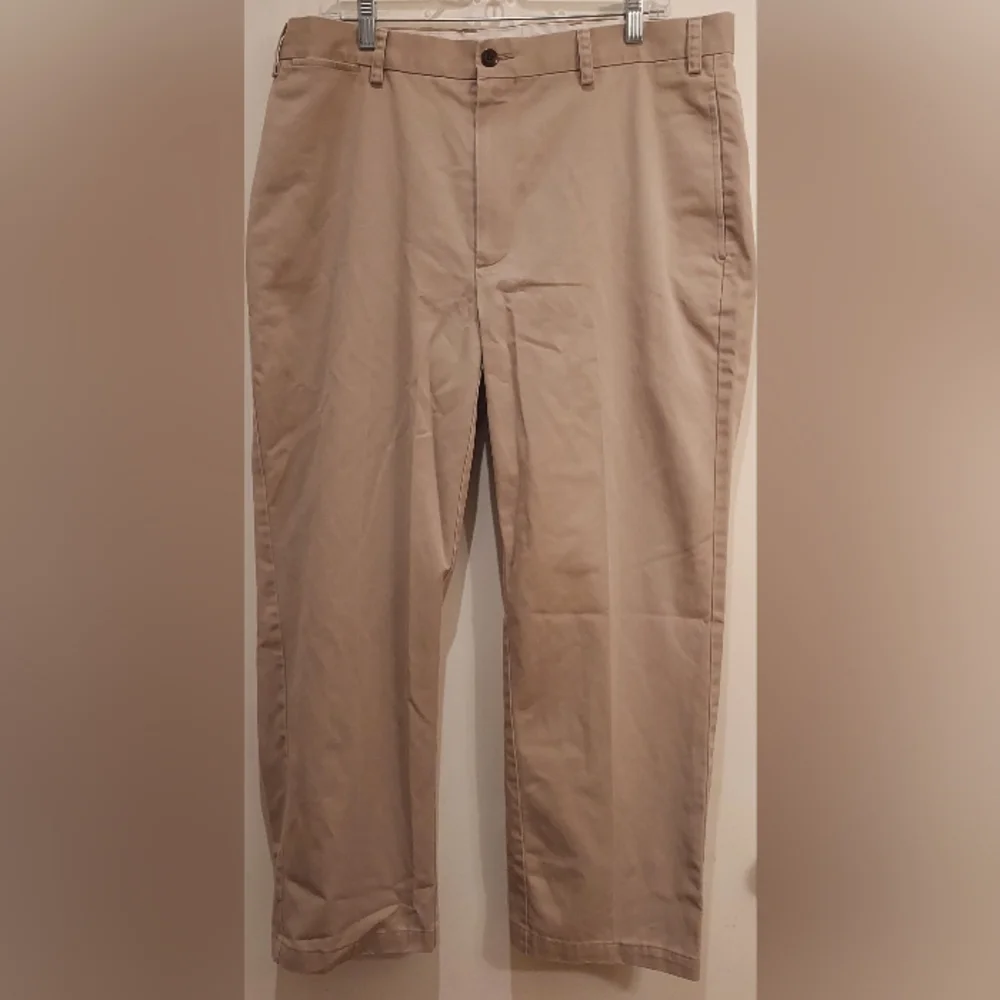 Orvis Chino Men's Flat Front Beige 36x28(tag‎ 36x30) Casual Pants